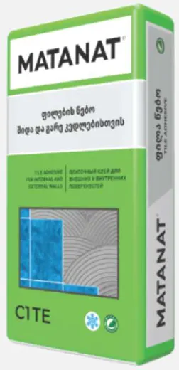Клей для плитки Matanat, серый, 25 кг