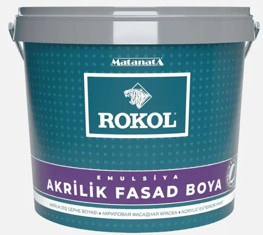 ROKOL აკრილის ფასადის საღებავი, 15 ლ